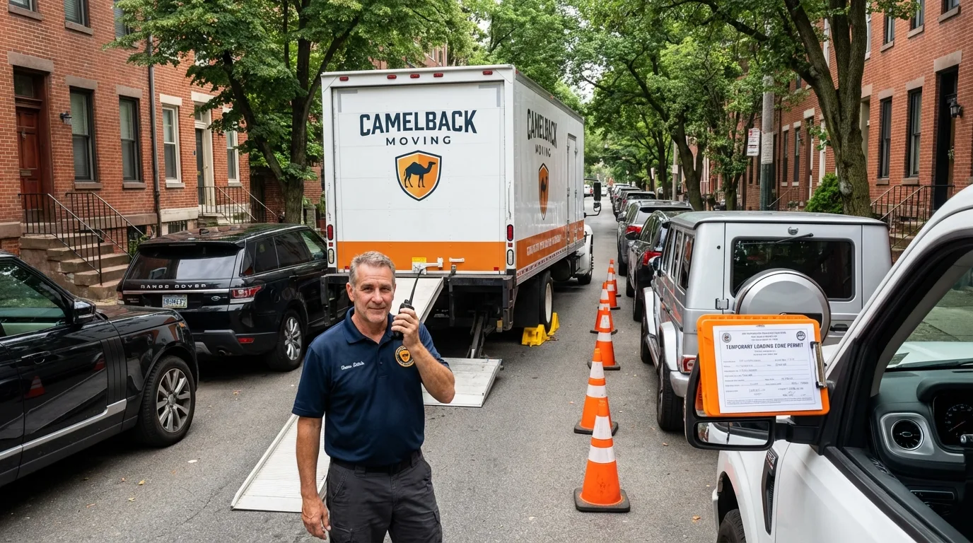 City street loading permit setup in Briarcliff Manor, NY